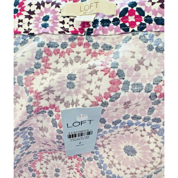 NWT ANN TAYLOR LOFT LINEN BLEND WRAP SKIRT WOMEN'S PETITE SIZE 2 - Picture 8 of 10